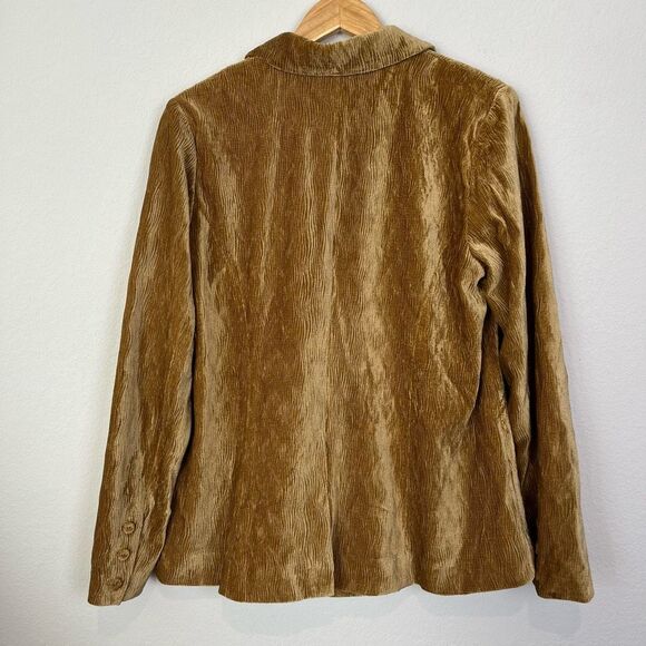 MINKPINK Arianna Jacket Crushed Velvet Gold Blazer Women’s XL - Picture 4 of 5